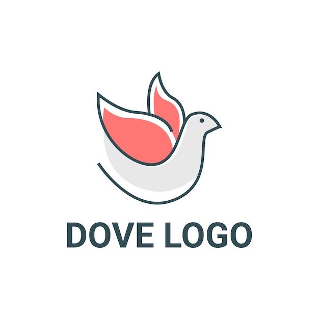 Kreative Idee für das Design des Fliegenvogeltaubenlogos