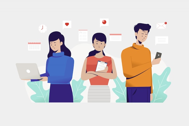 Kreative Leute Team Illustration