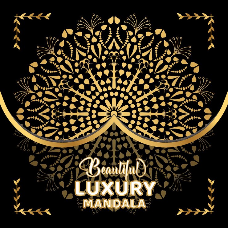 Vektor kreative luxus-mandala-hintergrundvorlage mit premium-vektor