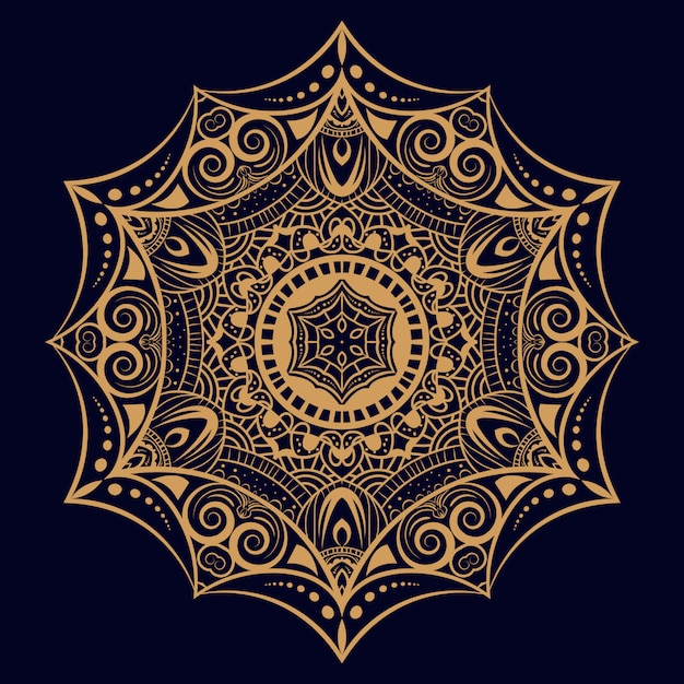 Vektor kreative luxus-mandala-illustration