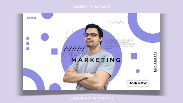 Kreative Marketing-Banner-Vorlage