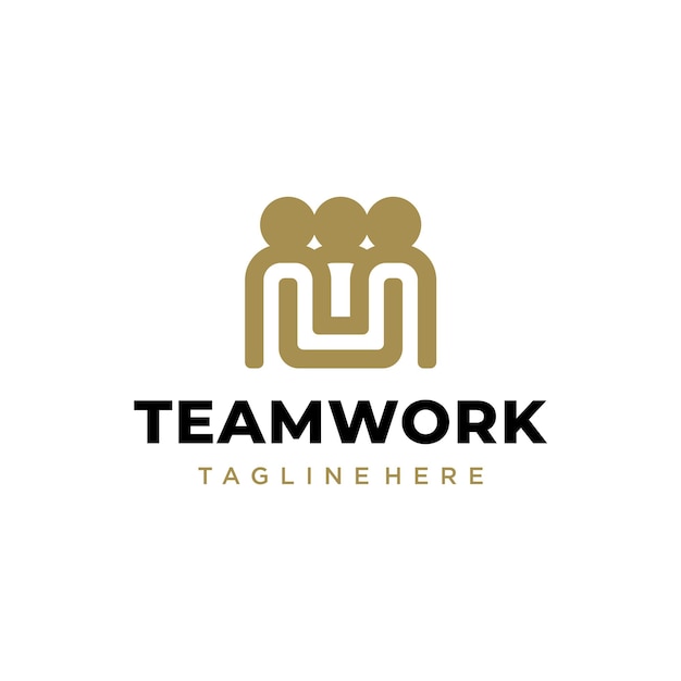 Kreative menschen teamarbeit einheit logo-design