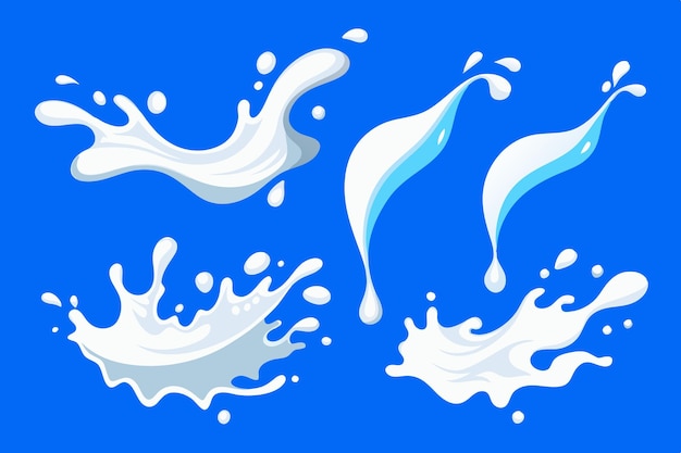Kreative Milch-Splash-Vektorentwürfe
