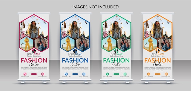 Kreative mode-rollup-banner-vorlage