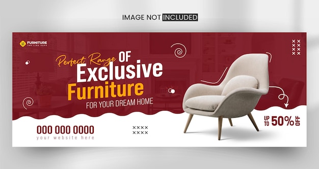 kreative Möbelverkauf Facebook-Cover-Banner-Design-Vorlage