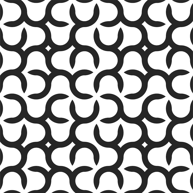 Kreative nahtlose stilvolle Muster Vektor endloser Gitterhintergrund Einfache weiße und schwarze Textur