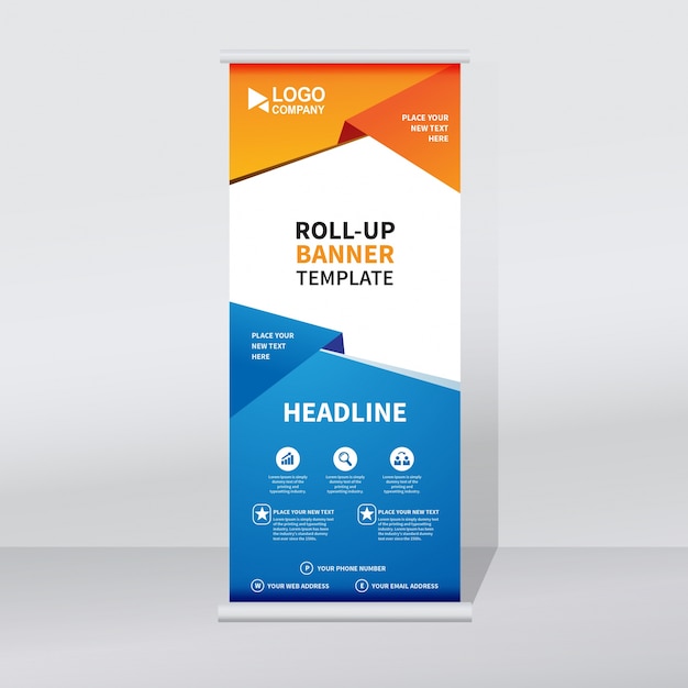 Kreative roll-up-banner-vorlage