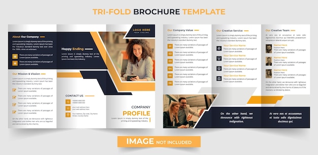 Kreative trifold-business-profil-broschürenvorlage