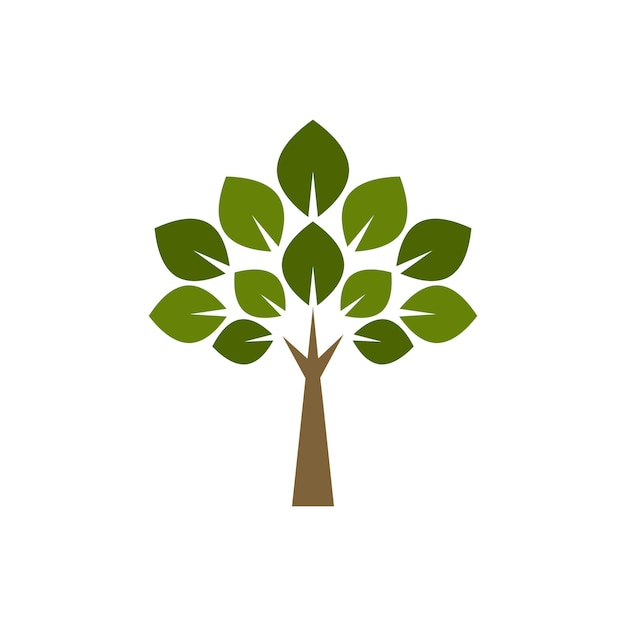 Kreative und einzigartige Baum-Logo-Design-Vorlage