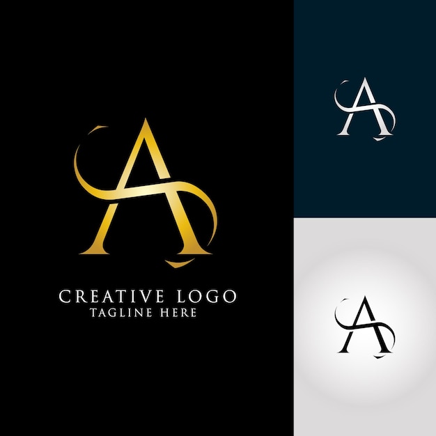 Kreative und saubere Logo-Buchstaben AS Vektordesign