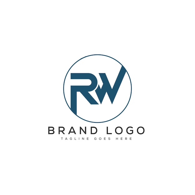 Kreative Vektor-Logos mit dem Buchstaben RW