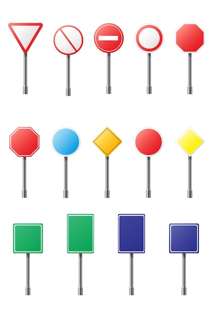 Kreative Vektorillustration des Straßenwarnzeichens isoliert auf transparentem Hintergrund Kunstdesign realistische leere Verkehrsregulierungsvorlage Abstraktes Konzept grafisches leeres Banner-Mockup-Element