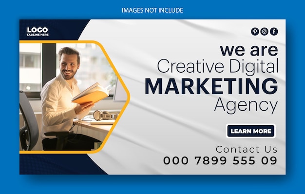 Kreative Werbung für Werbe-Web-Banner-Vorlagen