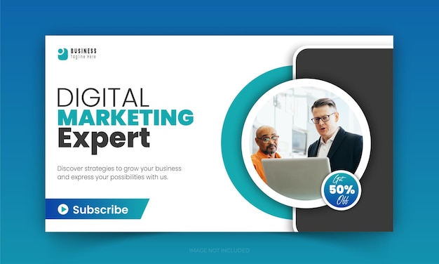 Kreative YouTube-Video-Thumbnail- und Social-Media-Cover-Web-Banner-Design-Vorlage für Unternehmen