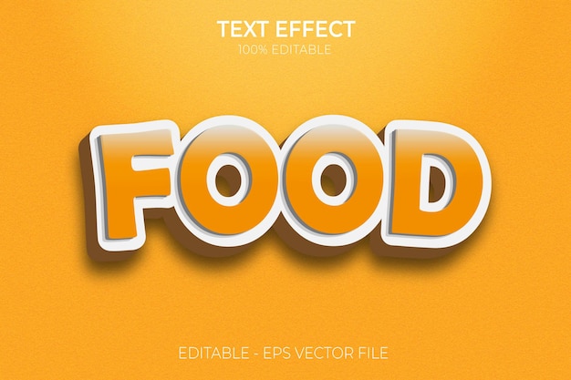 Kreativer 3d essen fetter texteffekt premium-vektor