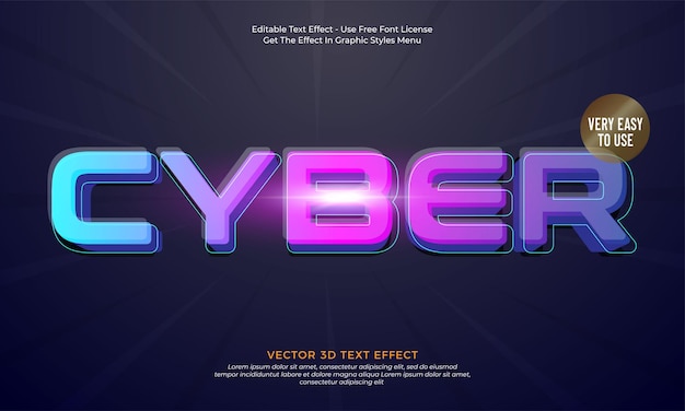 Kreativer 3D-Text-Cyber-Stil-Effekt