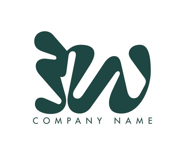 Kreativer Abstract Anfangsbuchstaben IW Logo-Design
