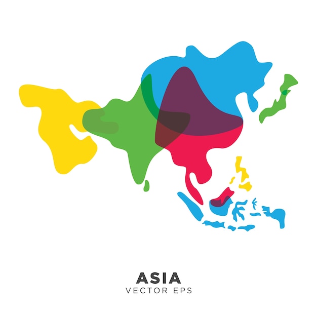 Vektor kreativer asien-karten-vektor