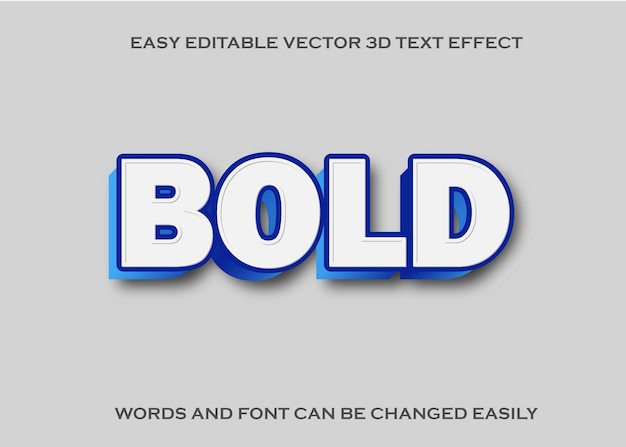 Kreativer fetter Texteffekt des Vektors 3D