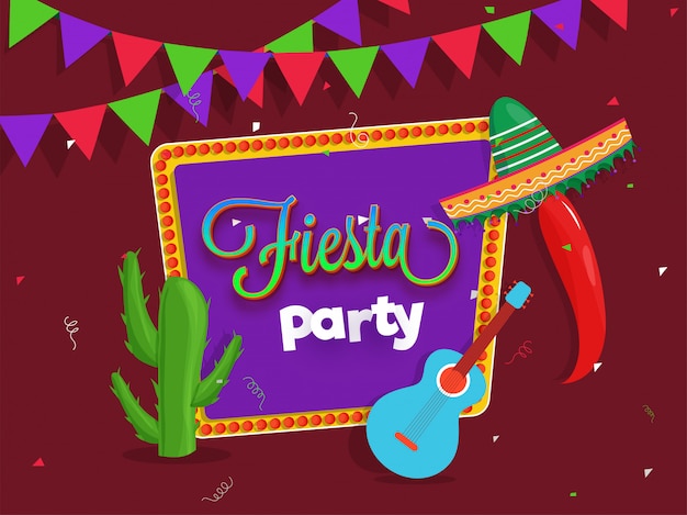 Vektor kreativer fiesta party flyer design