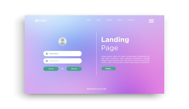 Kreativer Gradient-Hintergrund für ein sauberes Login-Erlebnis