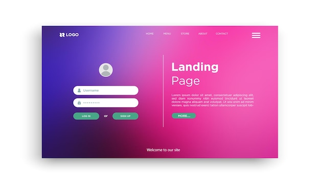 Kreativer Gradient-Hintergrund für ein sauberes Login-Erlebnis