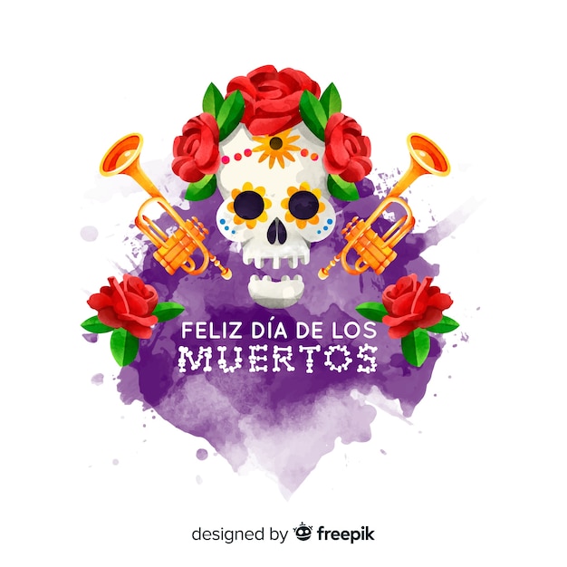 Kreativer hintergrund dia de muertos