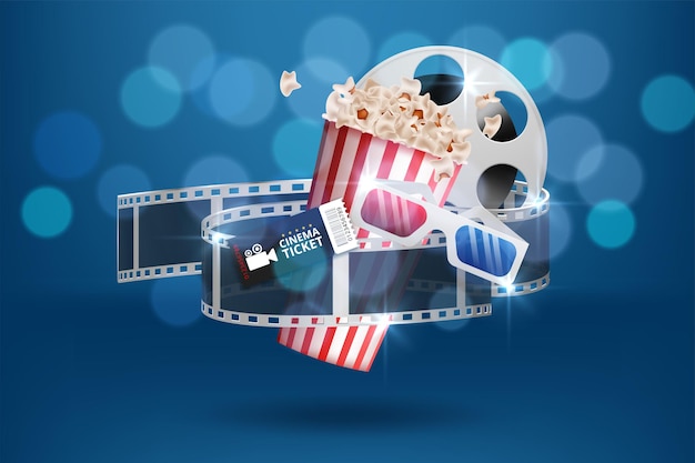 Kreativer Hintergrund für das Kino