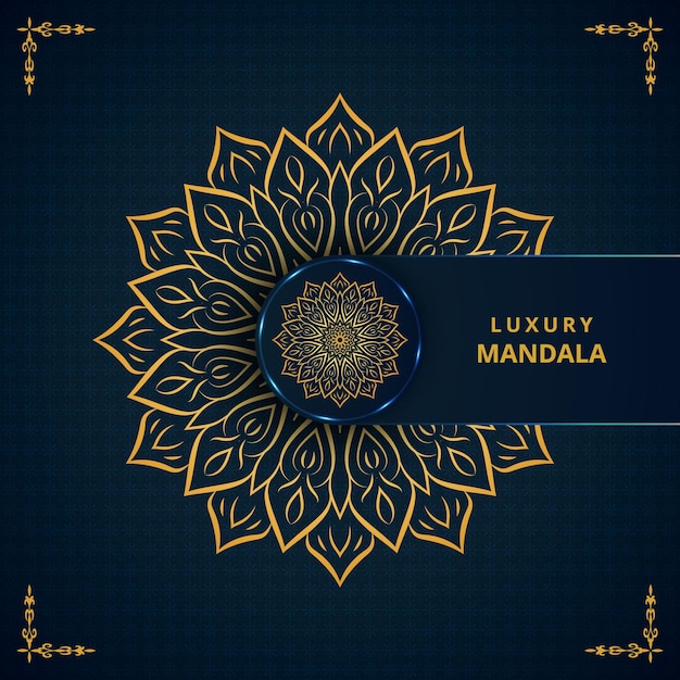 Kreativer luxus-mandala-hintergrund ornamental mit goldenem arabeskenmuster-design