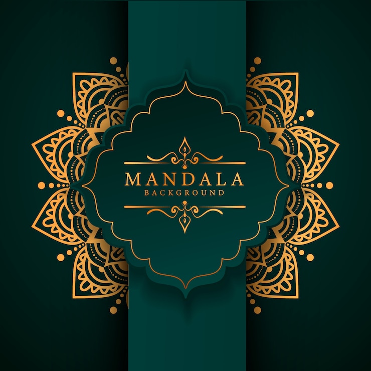 Vektor kreativer luxus-mandala-hintergrund