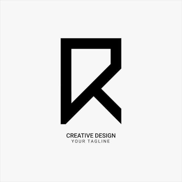Kreativer R-Buchstabe, anfängliche, elegante Linienkunst, minimales, modernes, einzigartiges Markenlogo-Design
