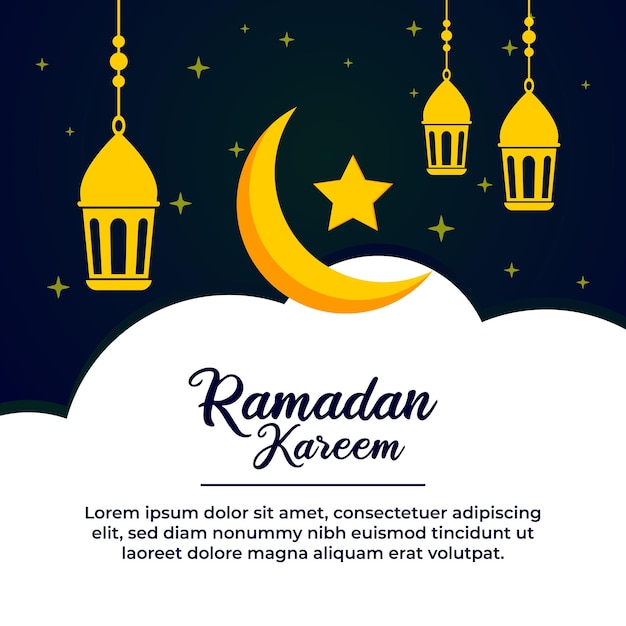Kreativer Ramadan Kareem-Festival-Grußhintergrund