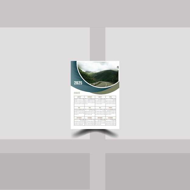 Kreativer und minimaler Wandkalender-Design