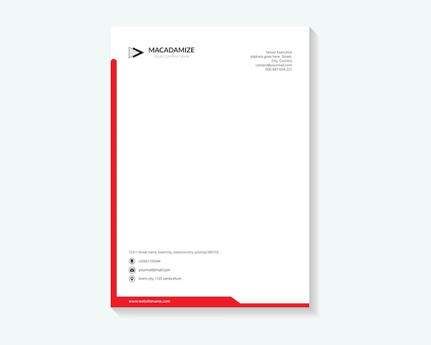Kreativer und sauberer Briefkopf. Modernes Briefkopfdesign für Unternehmen