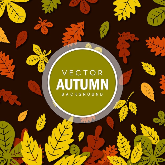 Kreativer Vektor-bunter Herbst-Hintergrund