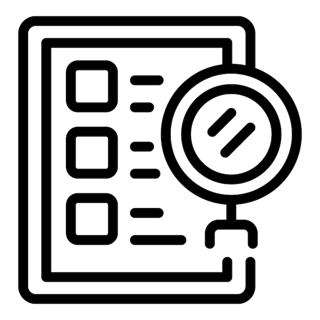 Kreativer Vertragssymbol-Umrissvektor Finanzagentur Frist digital
