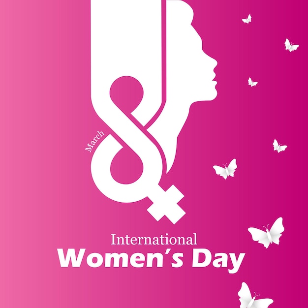 Kreativer Wunschtitel für den Frauentag Pink