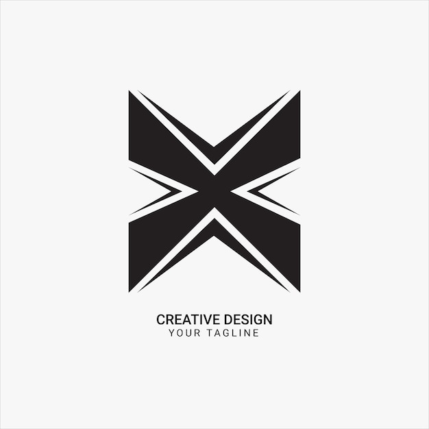 Kreativer x-buchstabe, moderne, stilvolle, einzigartige form, petter-logo-design