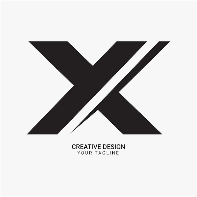 Vektor kreativer x-buchstabe, modernes, stilvolles, einzigartiges logo-design
