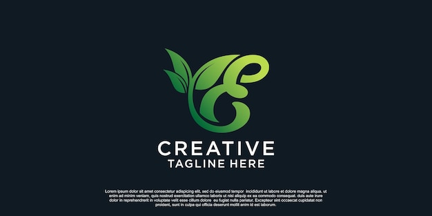 Vektor kreatives anfangsbuchstabe e-logo-design mit einfachem konzept premium-vektor teil 1
