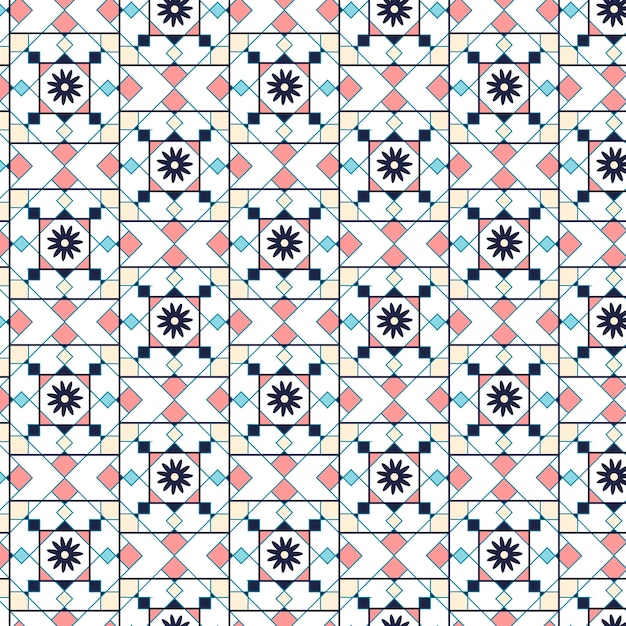 Kreatives Arabeskenmuster im flachen Design