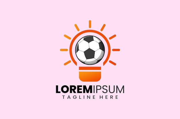 Vektor kreatives ballsport-glühbirnenlampen-logo-vorlagendesign