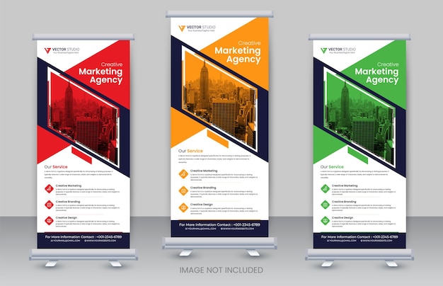 Kreatives Banner-Design für Unternehmenskonferenzen oder Rack-Karten-Flyer-Vorlage