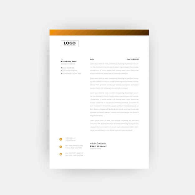Kreatives Briefkopf-Schablonen-Design