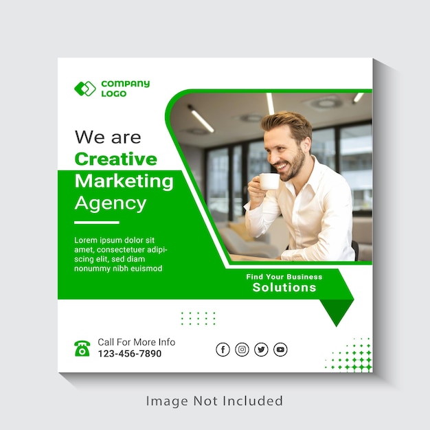 Kreatives Business-Post-Design für soziale Medien