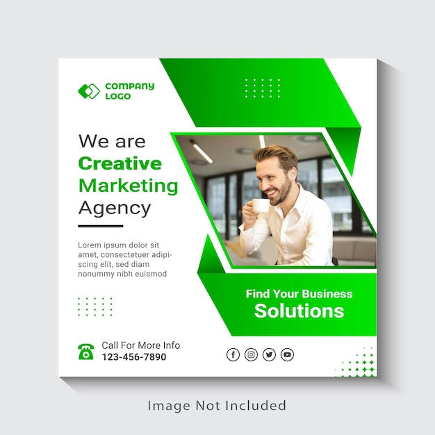 Kreatives Business-Post-Design für soziale Medien