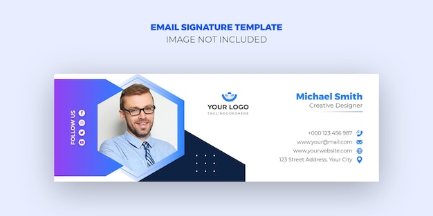 Kreatives corporate e-mail-signatur-vorlagendesign