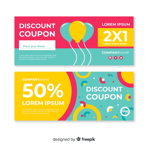 Kreatives Coupon-Template-Design