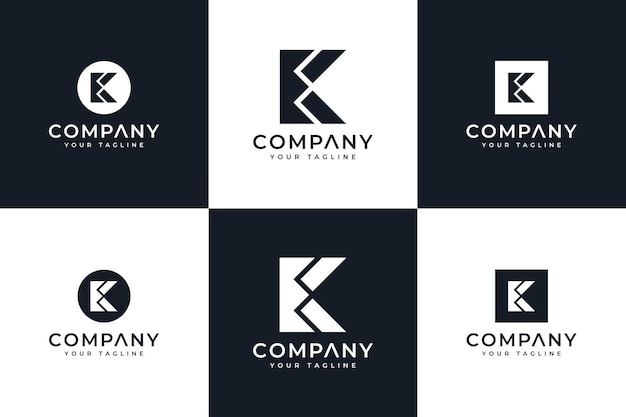 Kreatives design des buchstaben-k-logos für alle anwendungen