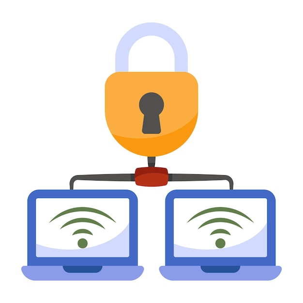 Kreatives Design-Symbol für ein sicheres Netzwerk
